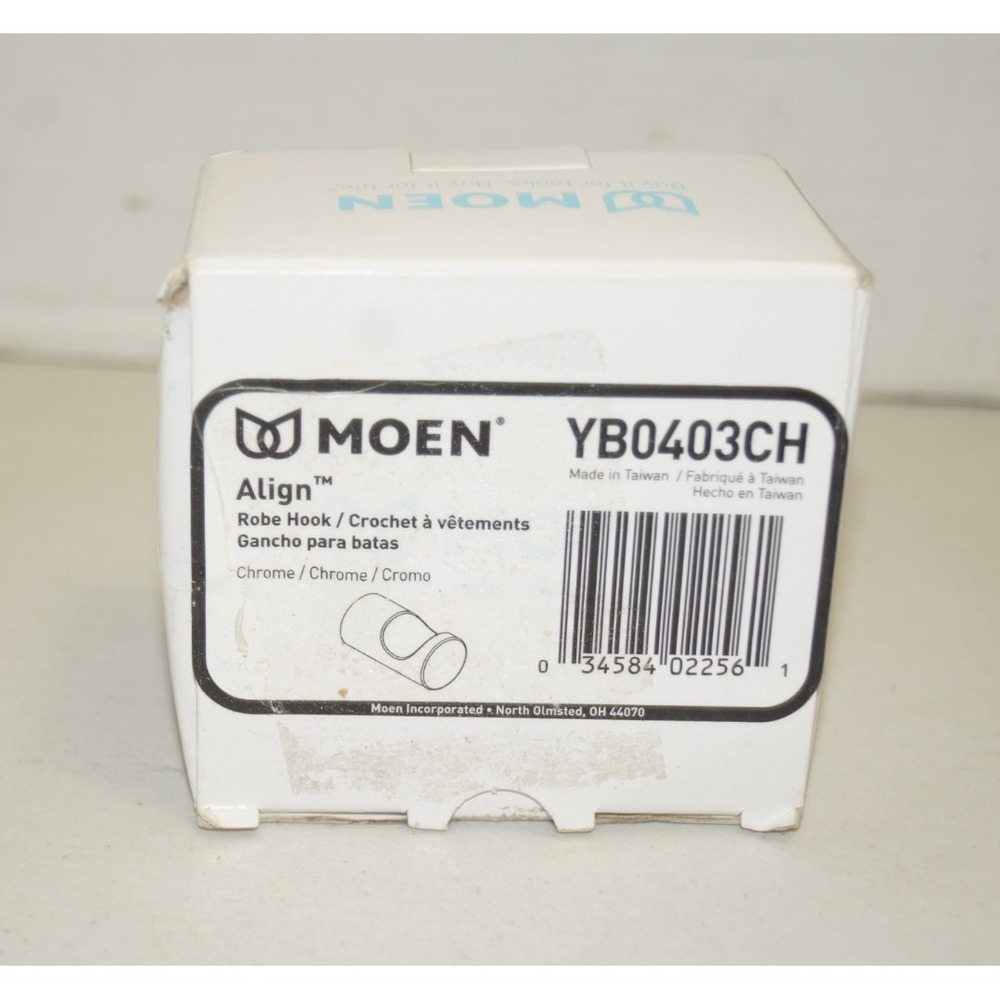 Moen YB0403CH Align Single Robe Hook, Chrome